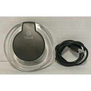 U-YOUSE  Wireless Charging Pad YU1097 Clear With Black Includes USB‎ Cable